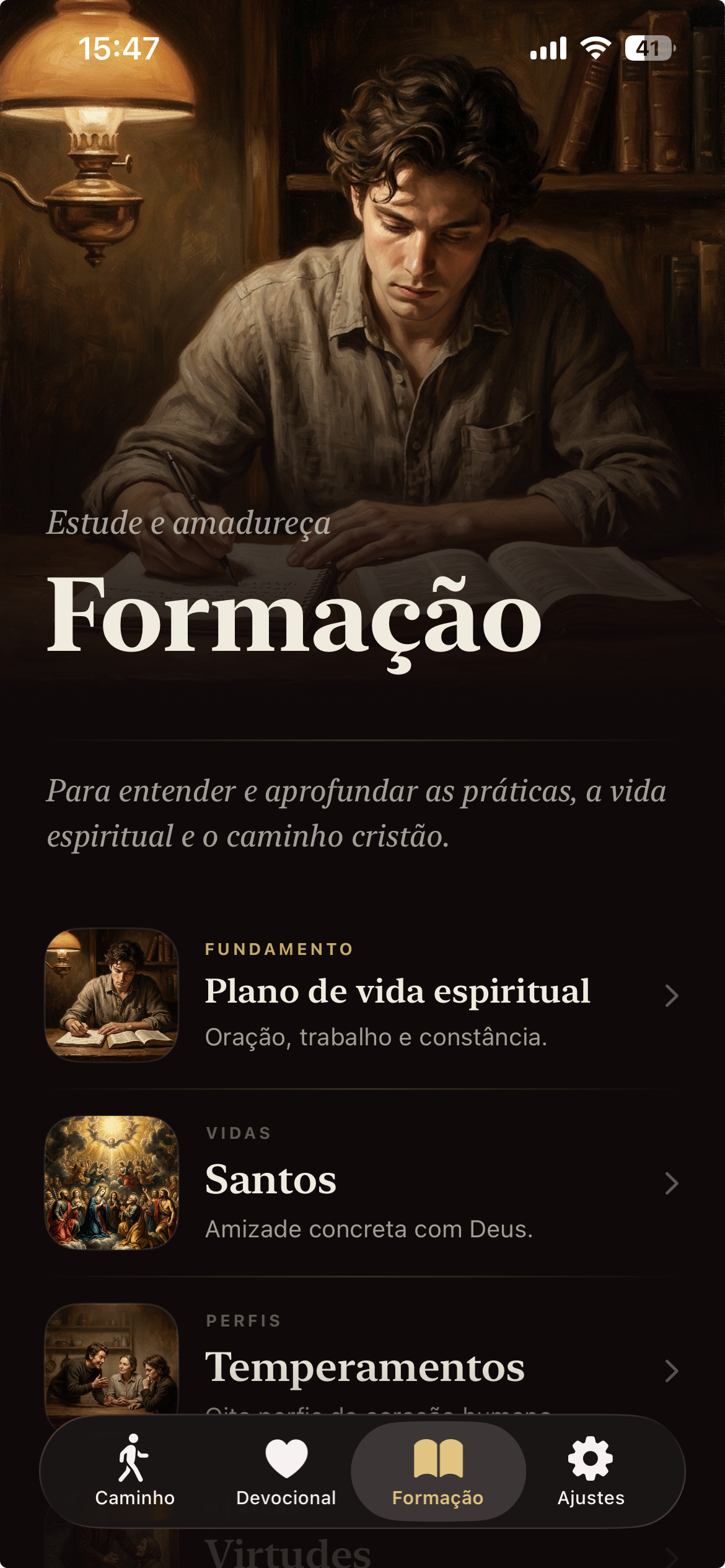 Tela de Formação